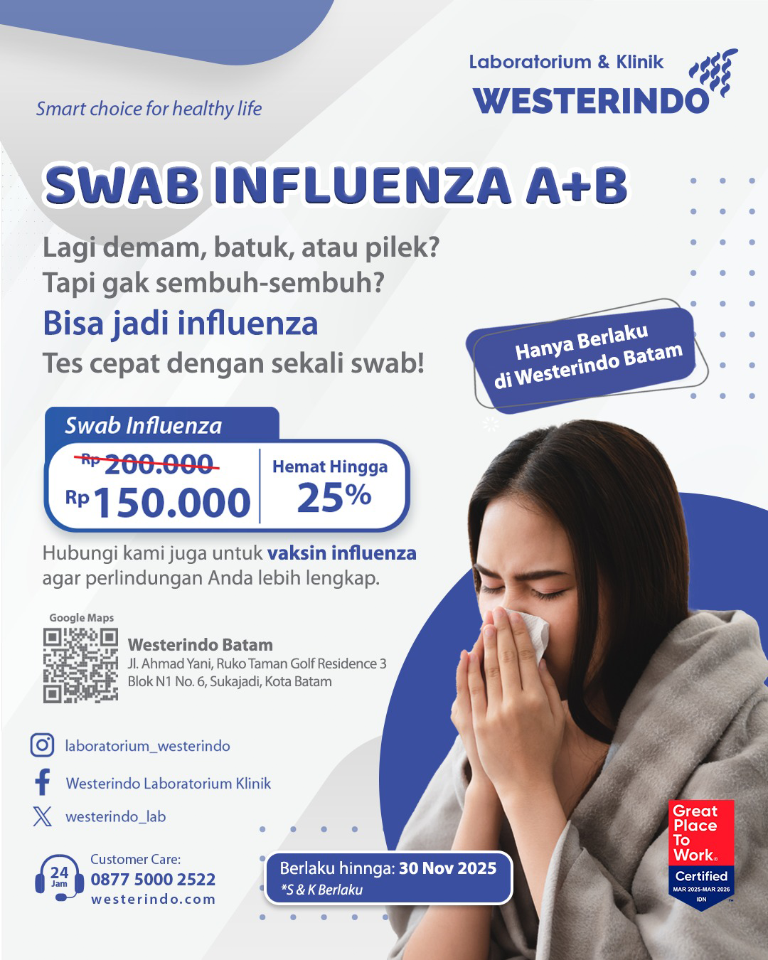 Waspadai Influenza, Tes Cepatnya Sekarang di Westerindo!
