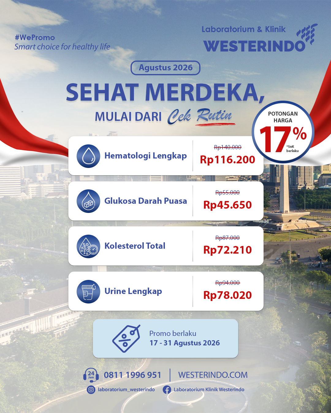 Promo Cek Kesehatan Agustus 2026: Sehat Merdeka, Mulai dari Cek Rutin