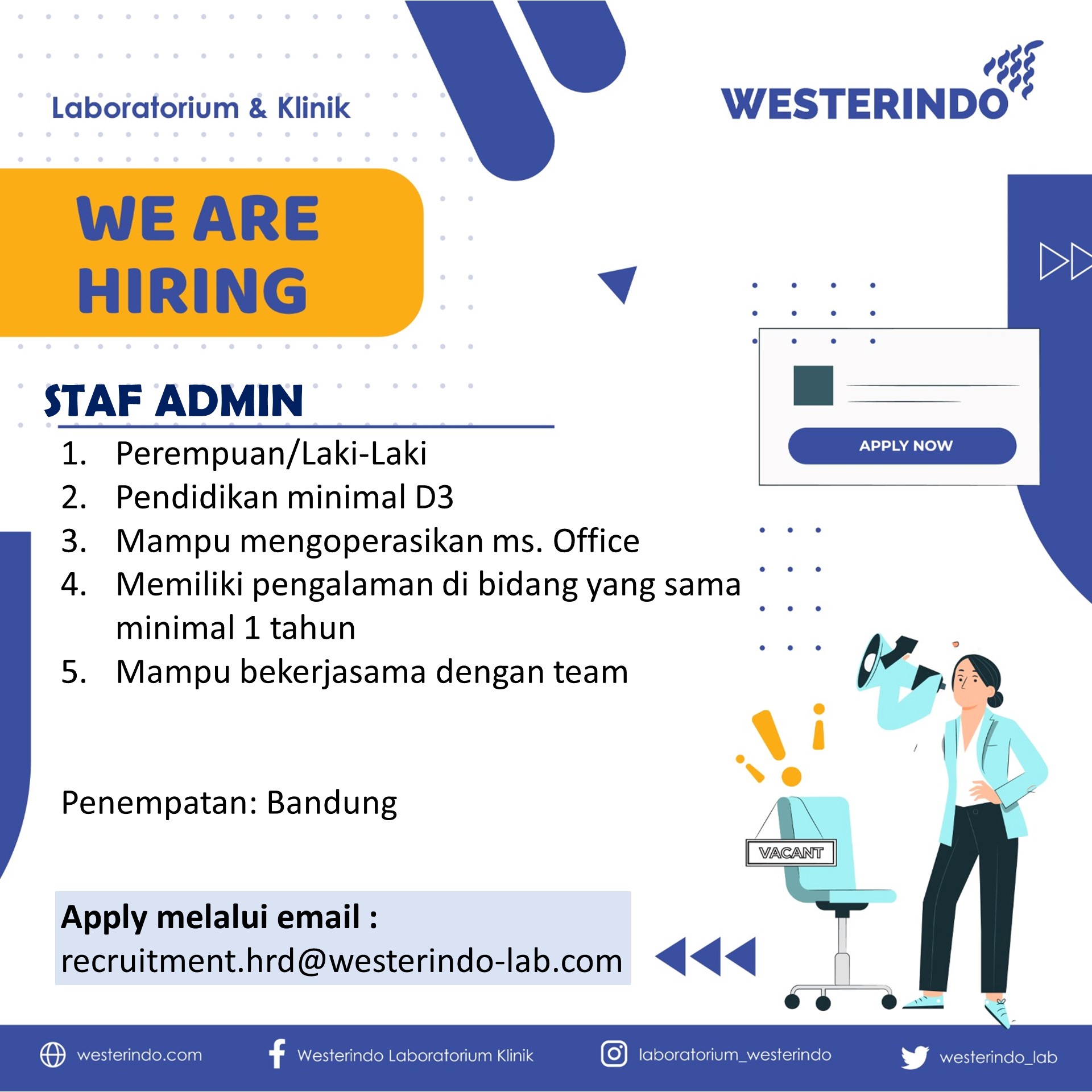 Staf Admin - Westerindo Bandung